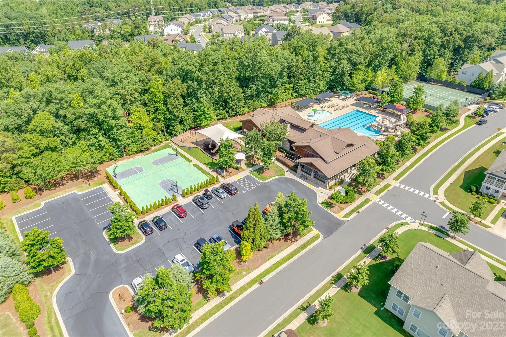4025 Orchid Way Tega Cay, SC 29708 - Photo 37 of 44 an aerial view of a house with a garden