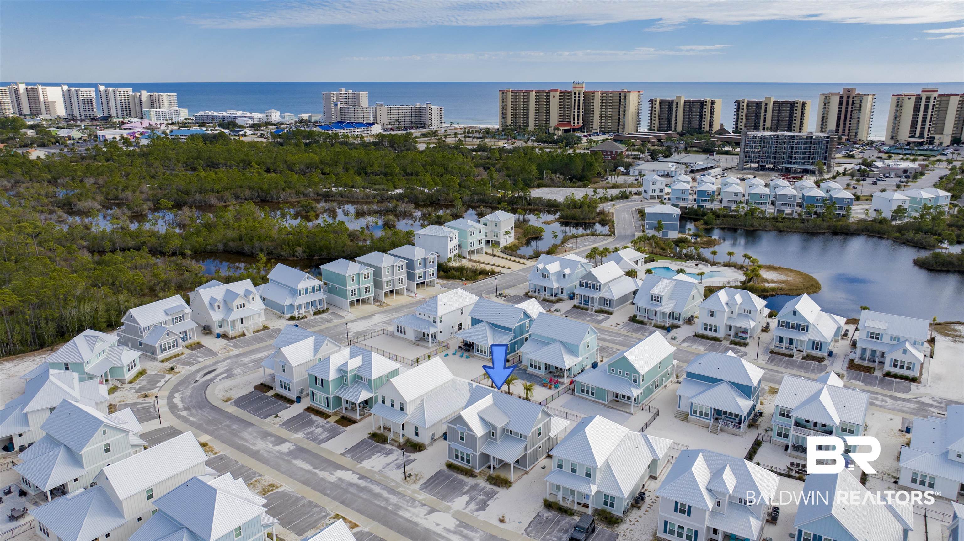 24174 Pepper Lane Orange Beach, AL 36561 - Photo 55 of 63 Drone / aerial view featuring a water view