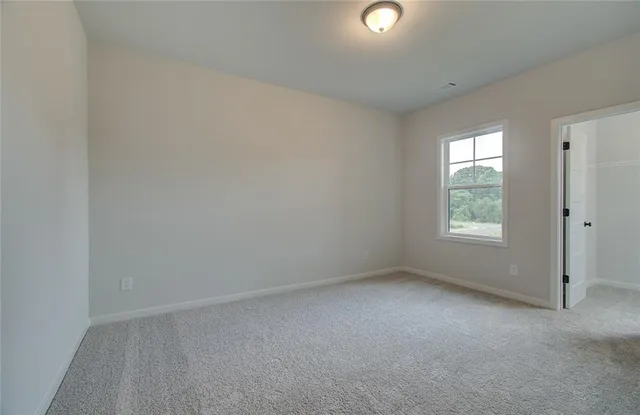 an empty room with a window