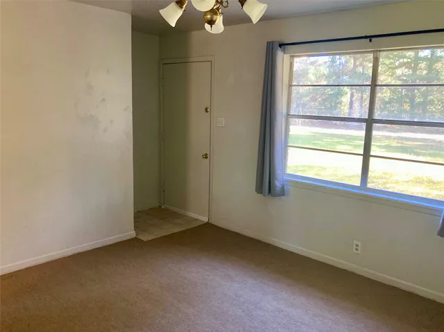 an empty room with a window