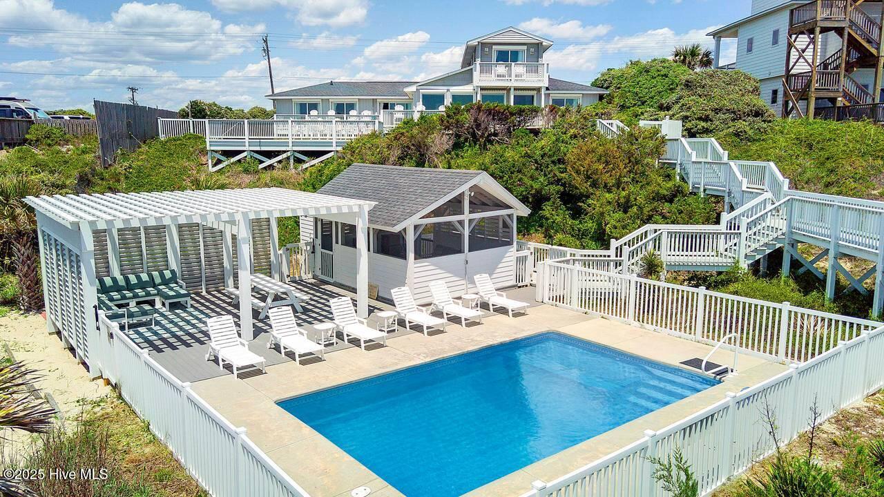 1829 Salter Path Road Indian Beach, NC 28512 - Photo 6 of 27 Pool Pavilion w/All Accoutrements