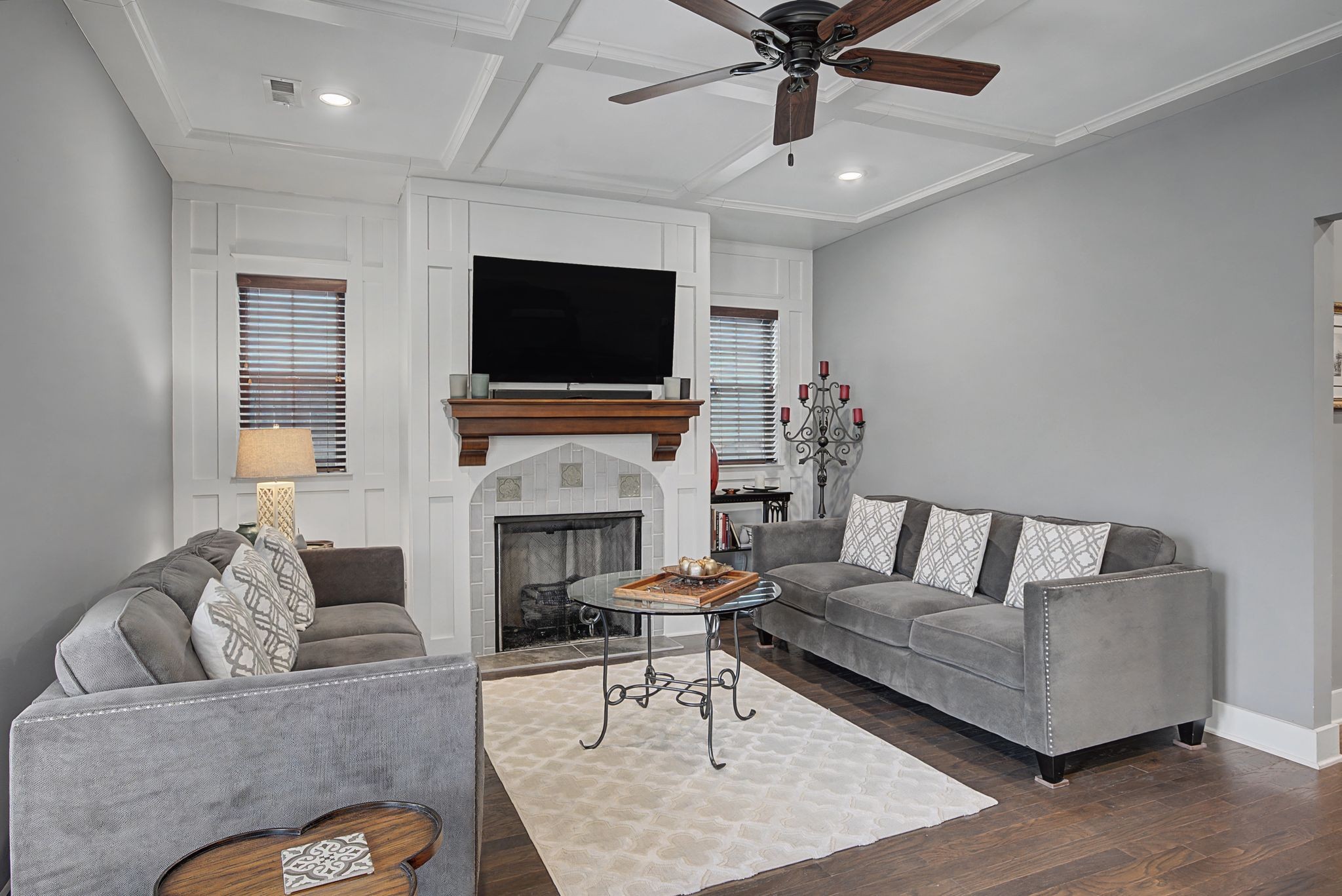 420 Anderson Lane Madison, TN 37115 - Photo 14 of 28 a living room with furniture fireplace and a flat screen tv