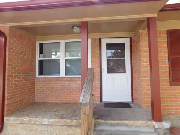 a view of front door of house