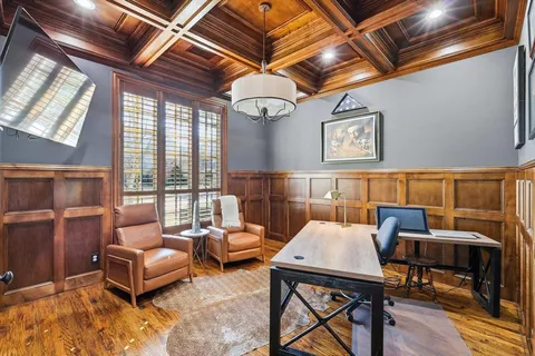 a outdoor living space with furniture