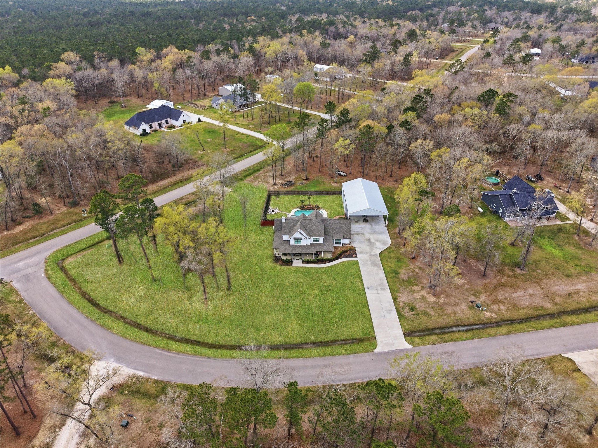 Expansive +/- 2-acre lot offering plenty of space and tranquility.