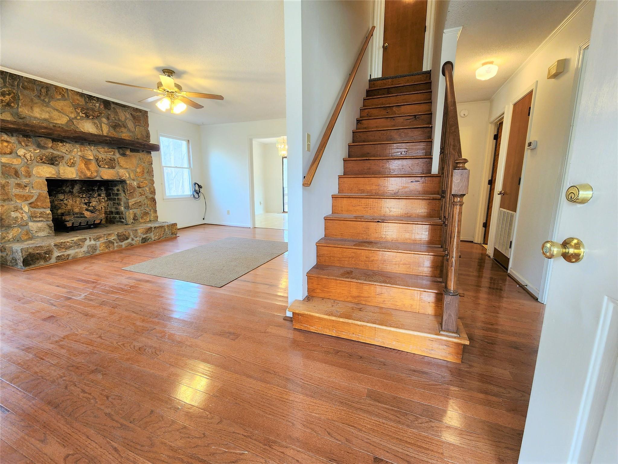 5542 Wagoner Road Gold Hill, NC 28071 - Photo 4 of 34 a view of entryway and hall with wooden floor
