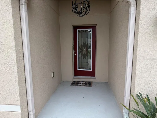 a view of an front door