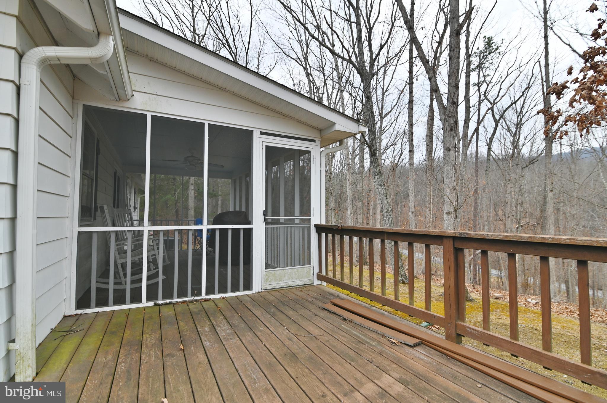 67 Plum Tree Lane Fort Valley, VA 22652 - Photo 13 of 47 a view of wooden balcony