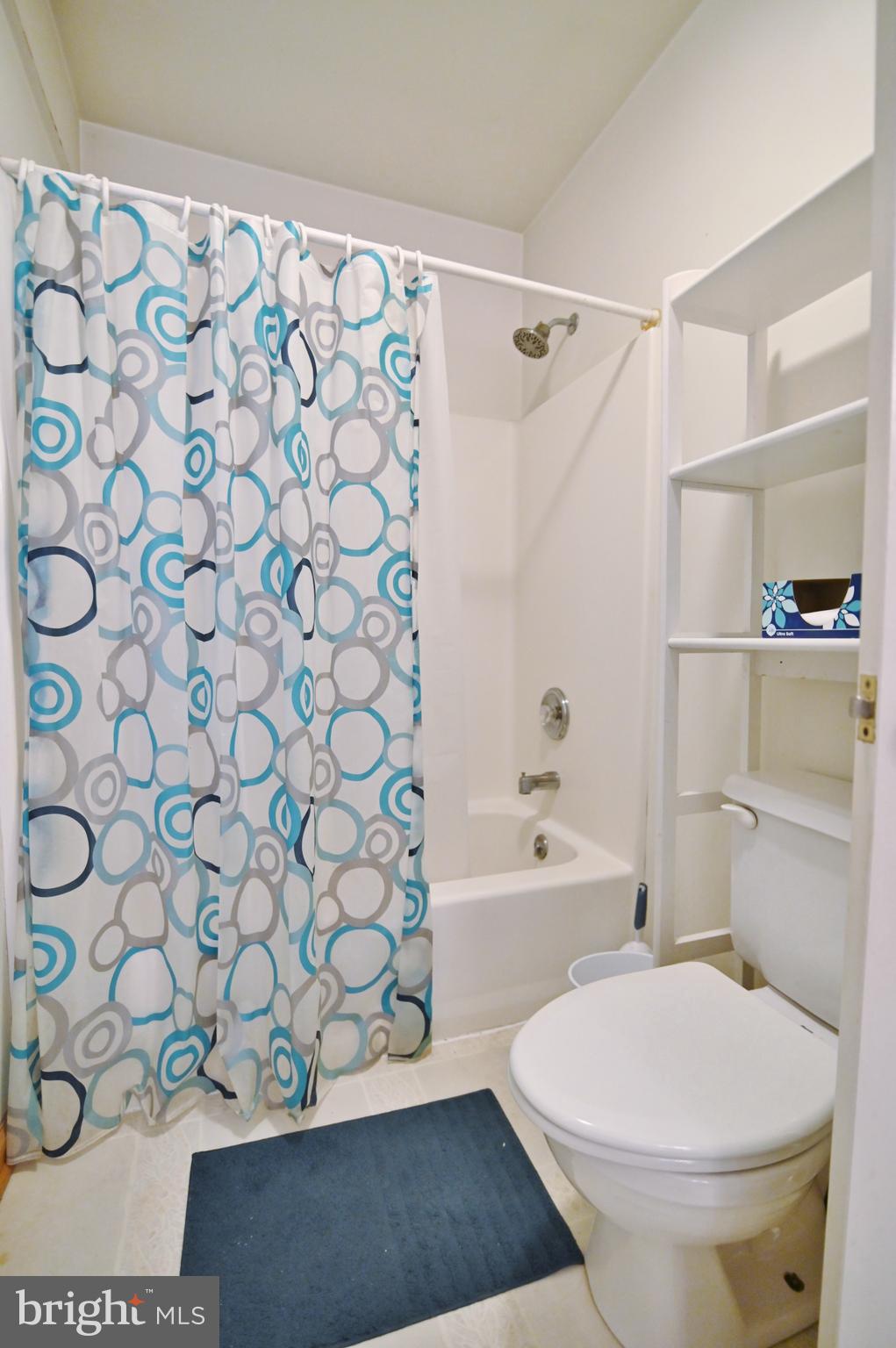 67 Plum Tree Lane Fort Valley, VA 22652 - Photo 30 of 47 a bathroom with a toilet and a shower curtain