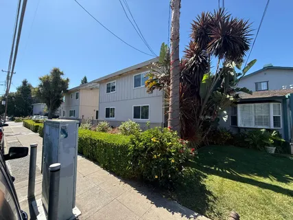 a front view of a house with garden and plants
