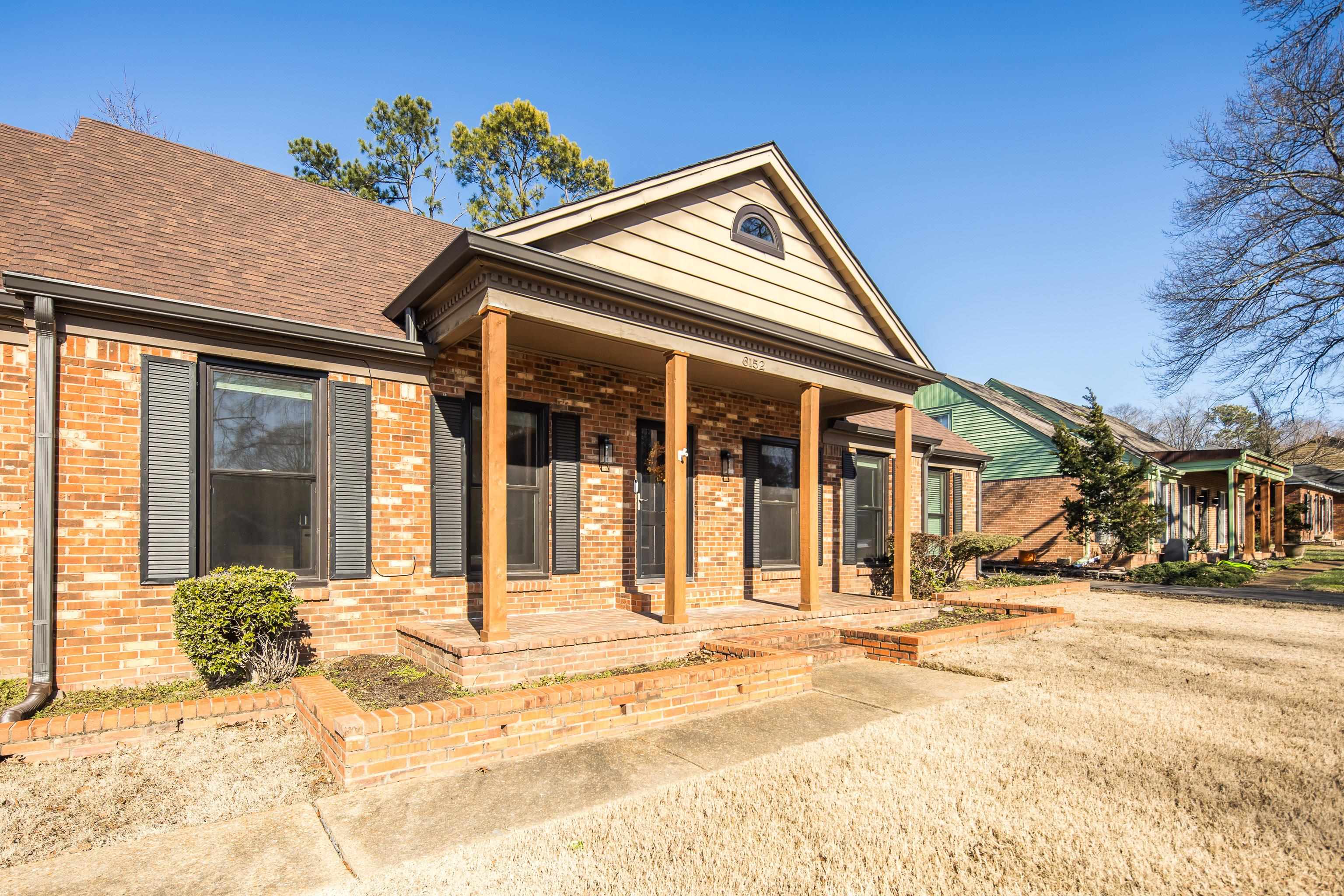 View of front facade with covered porch