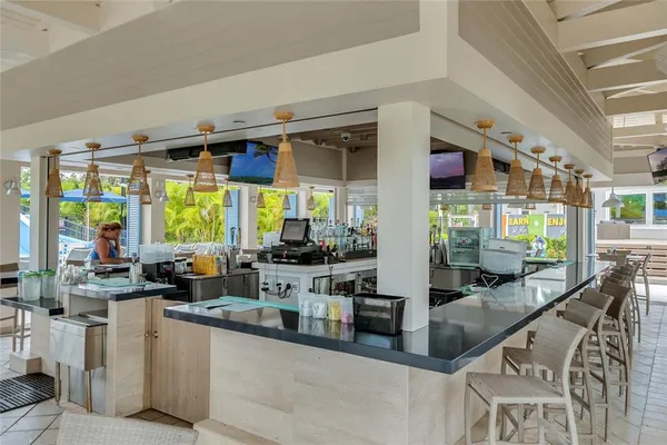 a kitchen with lots of counter top space