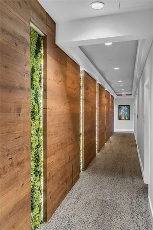 a view of hallway with stairs