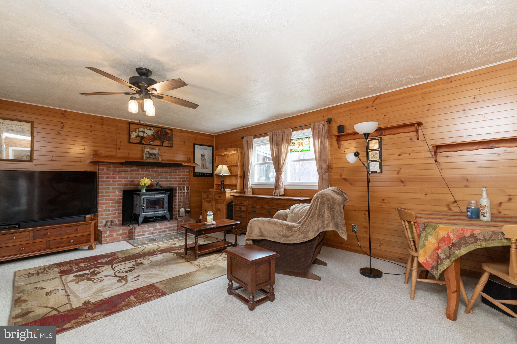 411 Mountain Lake Drive Front Royal, VA 22630 - Photo 18 of 38 a living room with furniture a fireplace and a flat screen tv