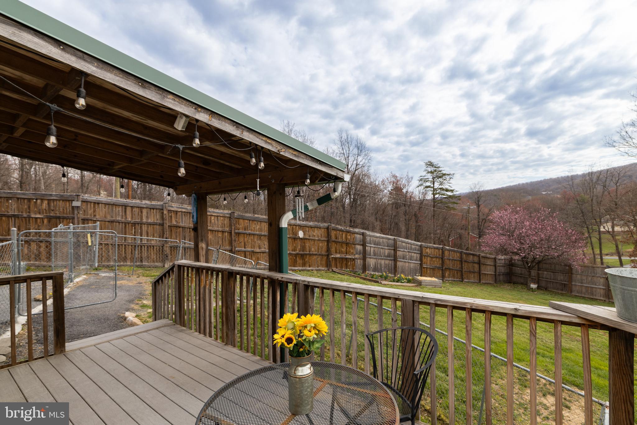 411 Mountain Lake Drive Front Royal, VA 22630 - Photo 7 of 38 a roof deck with table and chairs and wooden floor