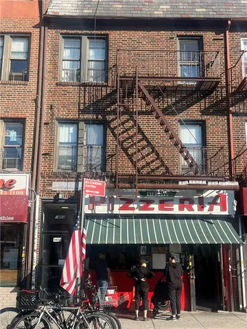 a building with an outdoor space