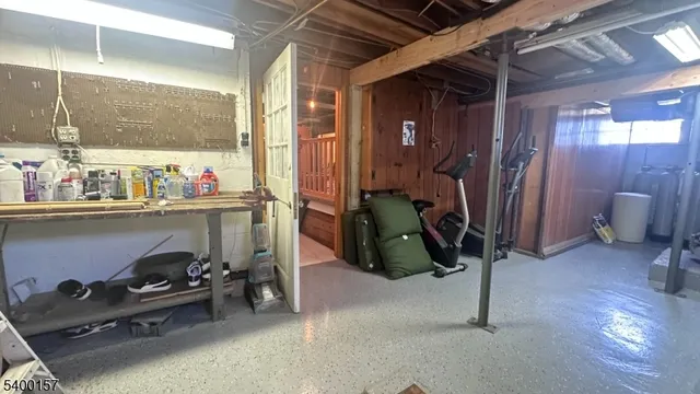 a room with gym equipment