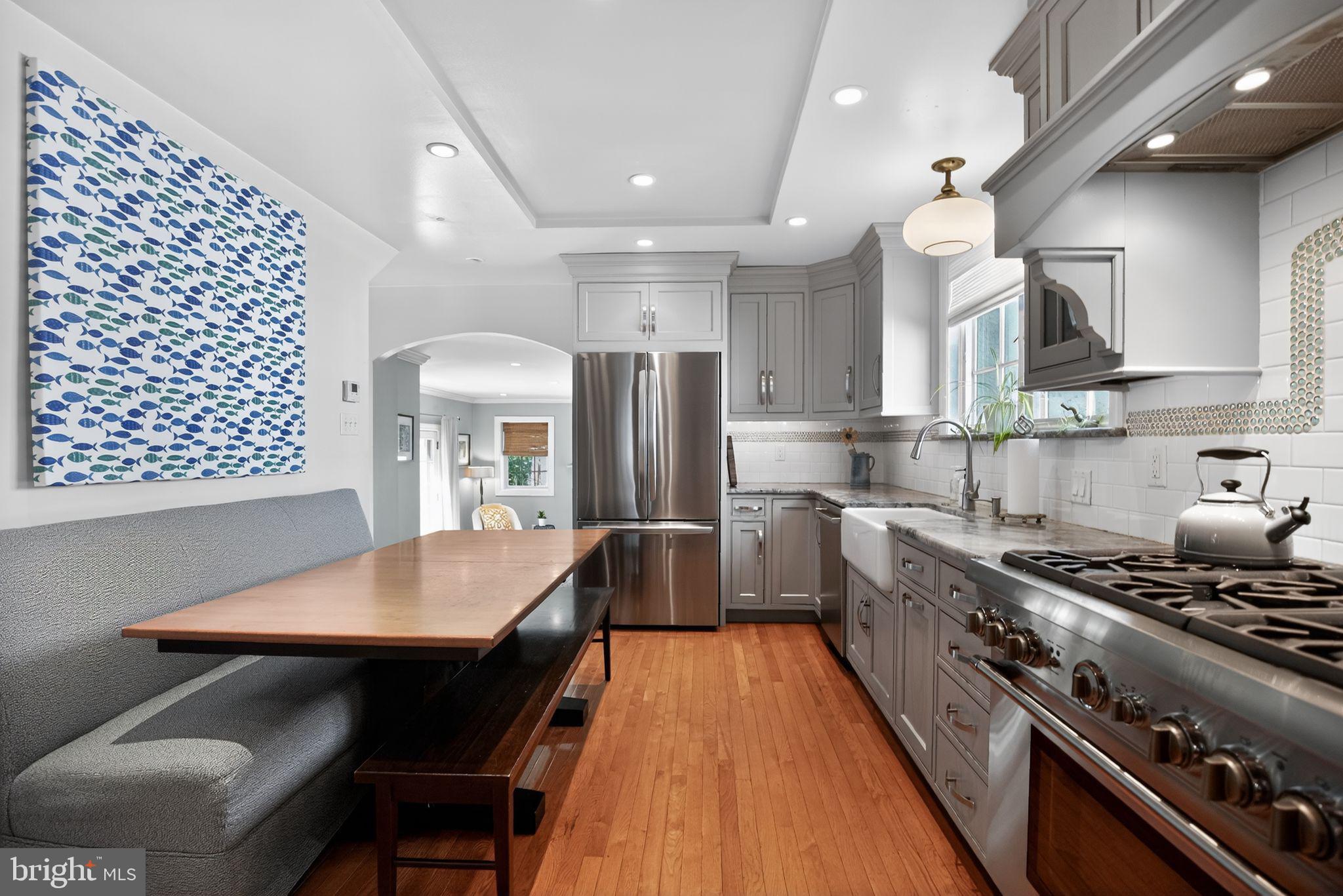 113 Waverly Road Wyncote, PA 19095 - Photo 11 of 38 Kitchen with built in seating