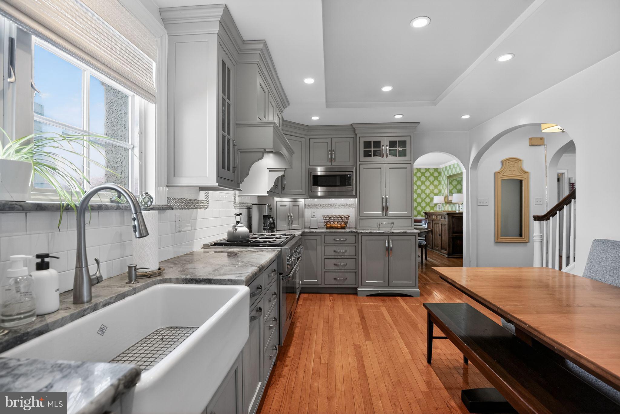 113 Waverly Road Wyncote, PA 19095 - Photo 8 of 38 Custom Kitchen w/wood floors