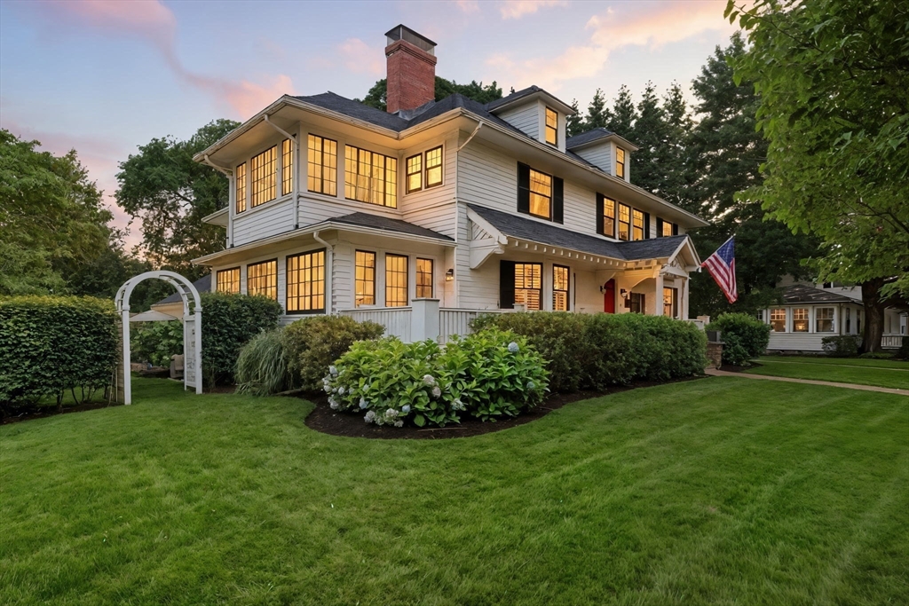 15 Winthrop Road Lexington, MA 02421 - Photo 2 of 39 a front view of a house with a garden