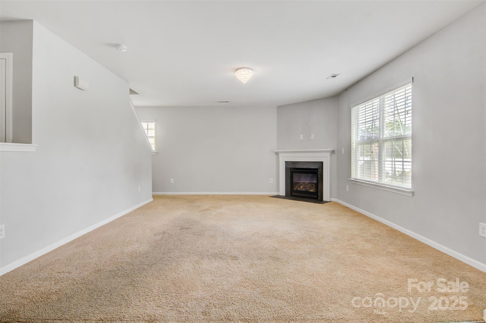 5311 Oakdale Ridge Road Charlotte, NC 28216 - Photo 9 of 35 en empty room with windows and fireplace
