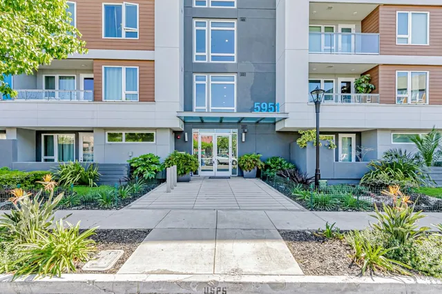 a front view of a building