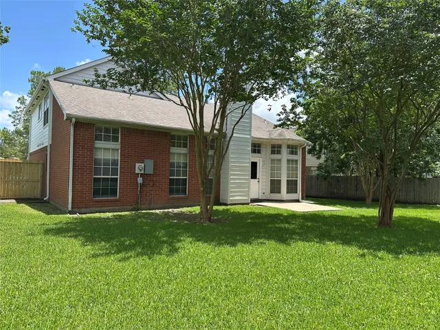 a view of a park with tree s
