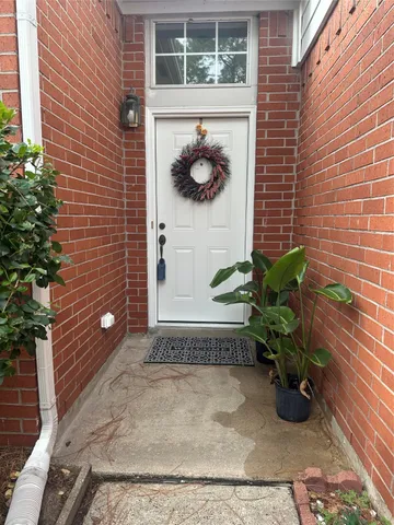 a view of a entryway door front of house