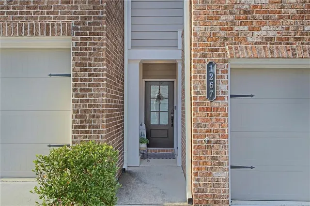 a view of front door of house