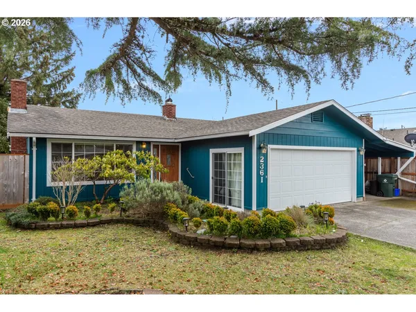 a view of a house with garden