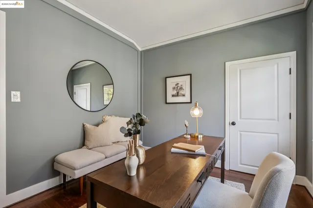 a living room with furniture a rug potted plant and a window
