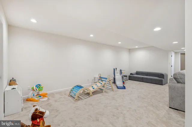 a room with furniture and a table