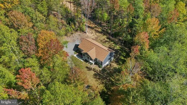 a bird view of a house