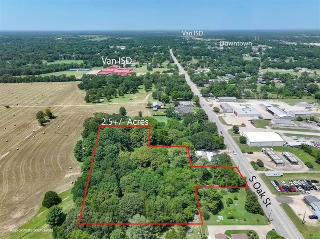 an aerial view of multiple house