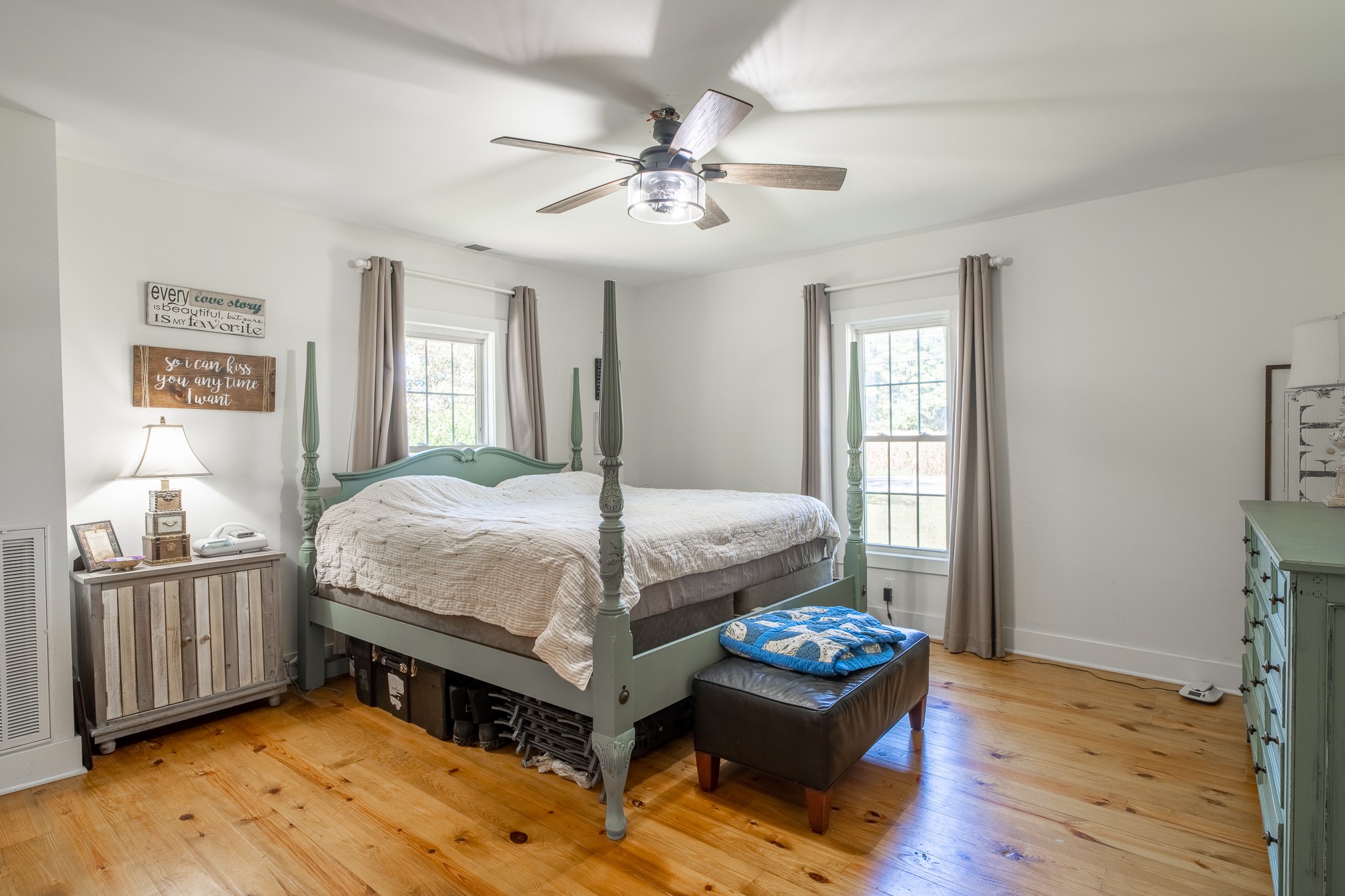 3411 Gimlet Road Lawrenceburg, TN 38464 - Photo 18 of 32 a bedroom with a bed and wooden floor