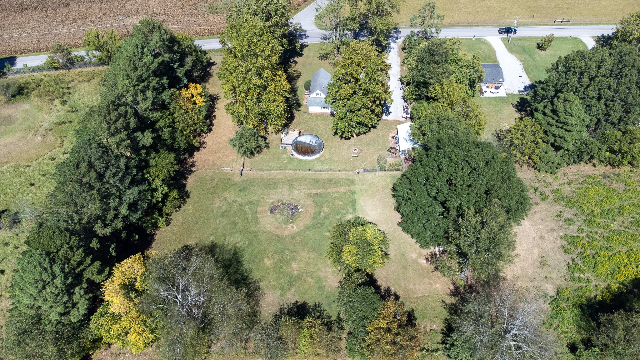 3411 Gimlet Road Lawrenceburg, TN 38464 - Photo 32 of 32 an aerial view of a house with a yard