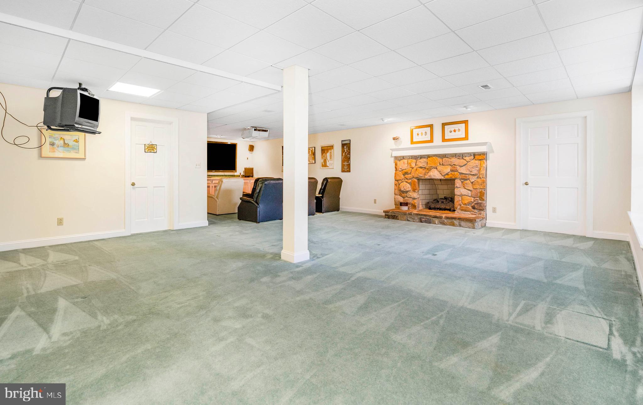 112 St Moritz Drive Wilmington, DE 19807 - Photo 49 of 59 Basement with stone fireplace.