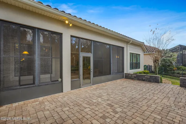 a house view with a backyard space