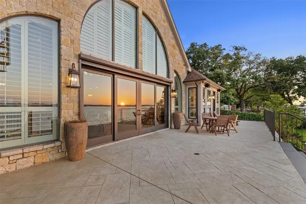 a view of outdoor space with seating area