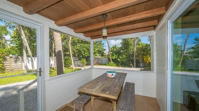 a view of an outdoor space and swimming pool