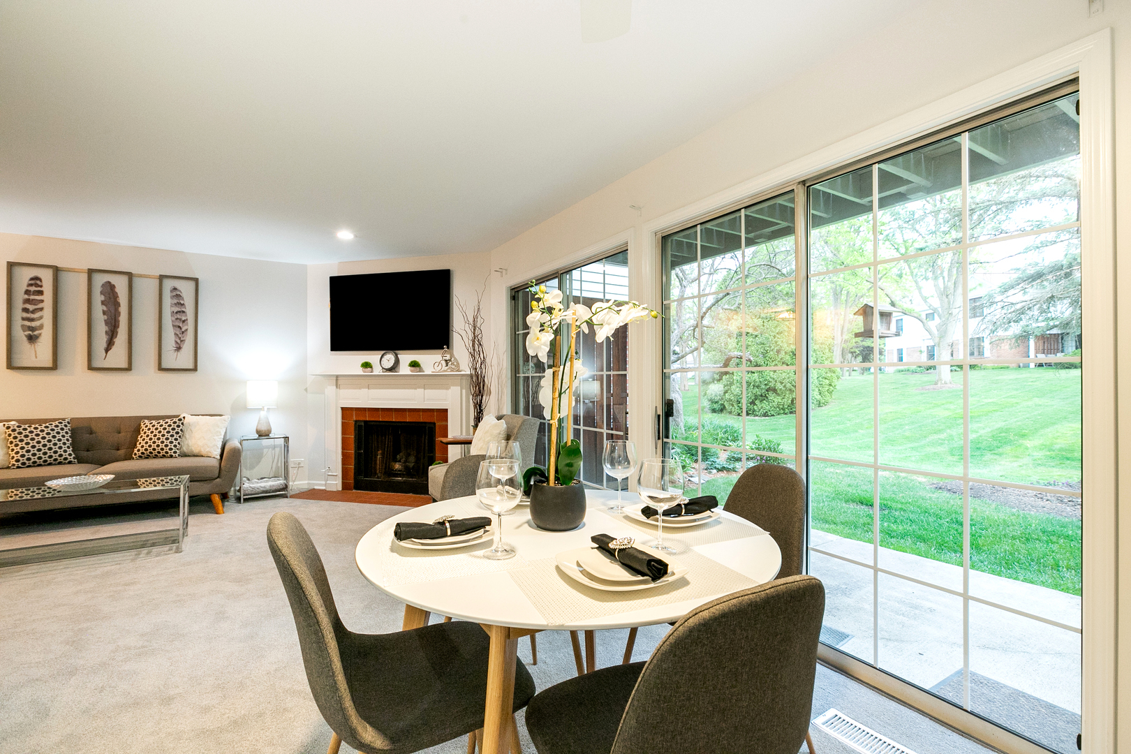 1900 Gresham Circle, Unit B Wheaton, IL 60189 - Photo 5 of 19 a view of a dining room with furniture window and outside view