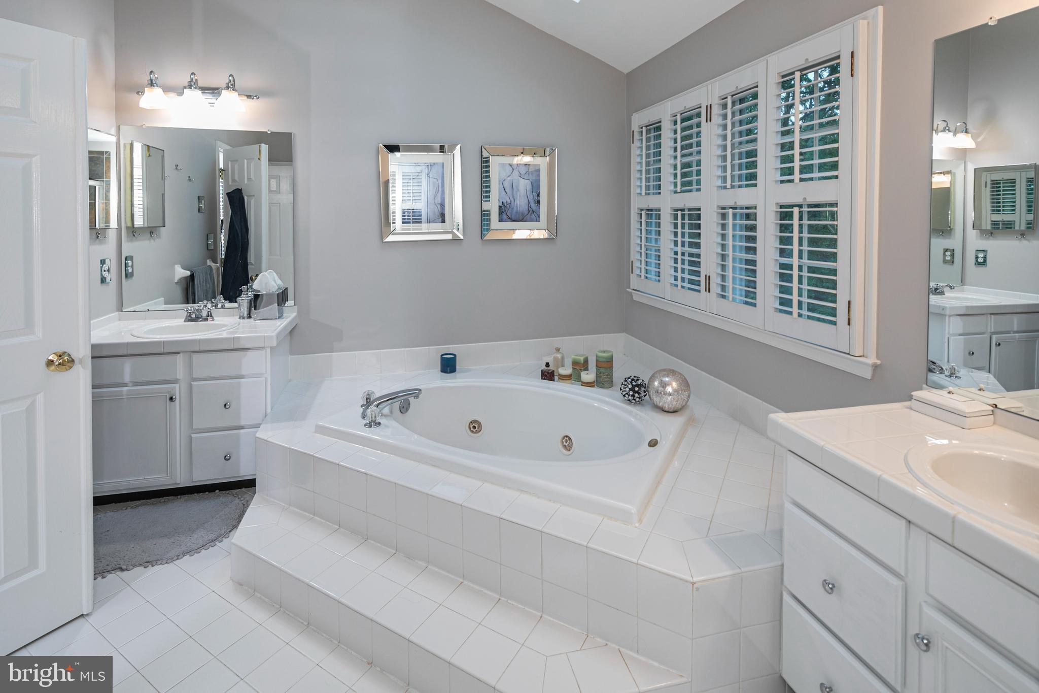 173 Christopher Drive Princeton, NJ 08540 - Photo 31 of 61 a spacious bathroom with a tub double sink and mirror