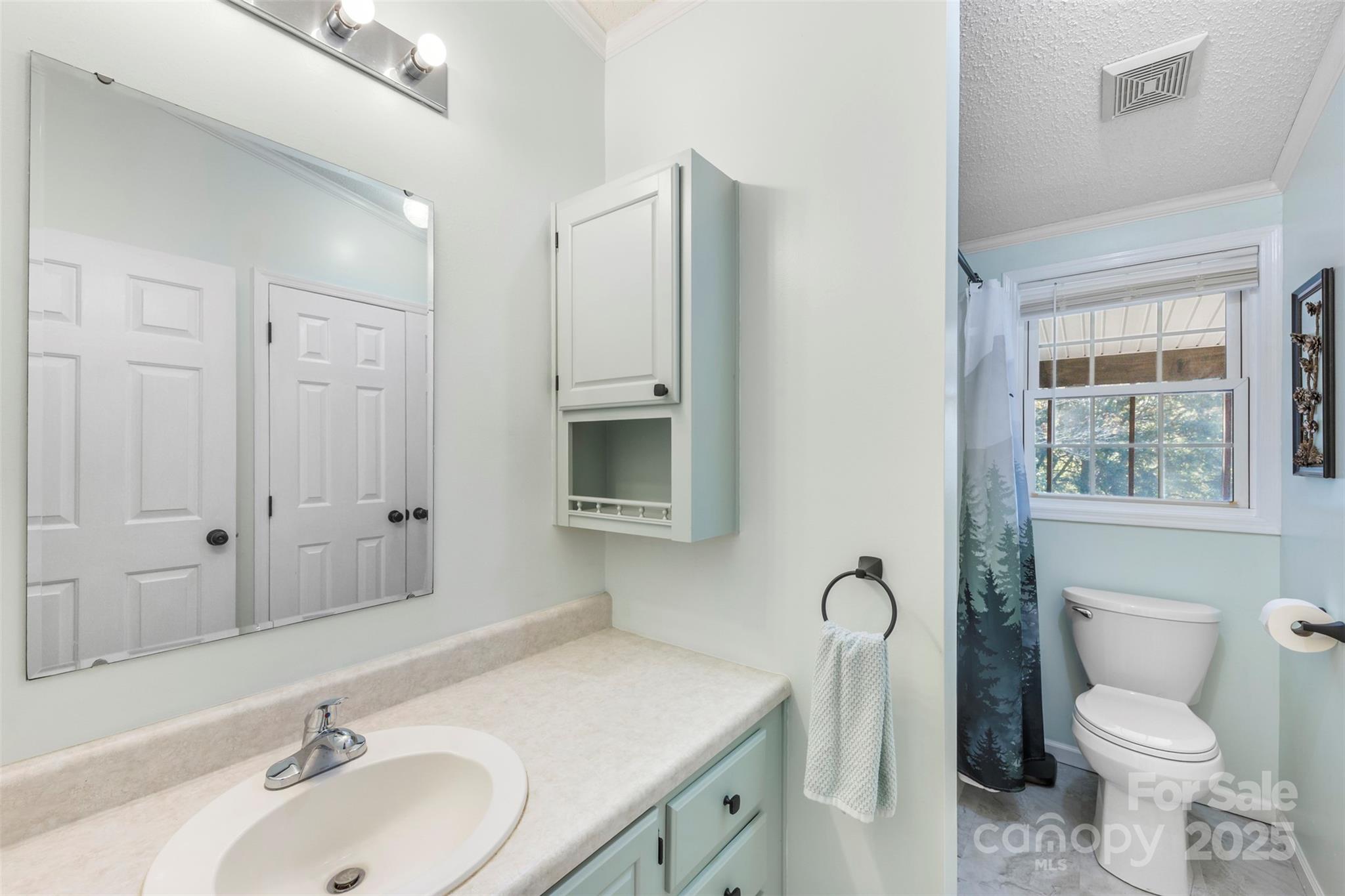 320 Huffstetler Lake Road Dallas, NC 28034 - Photo 25 of 47 a bathroom with a sink toilet and shower