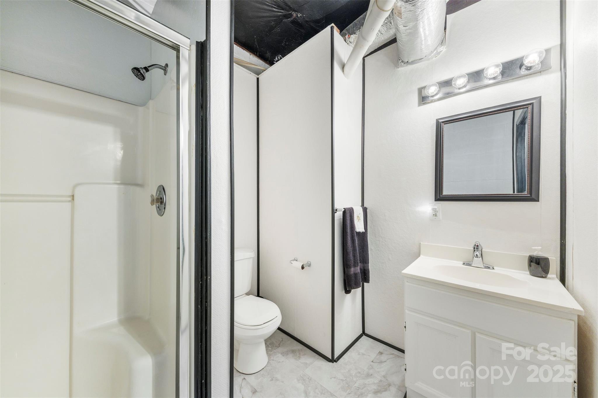 320 Huffstetler Lake Road Dallas, NC 28034 - Photo 31 of 47 a bathroom with a toilet sink and shower