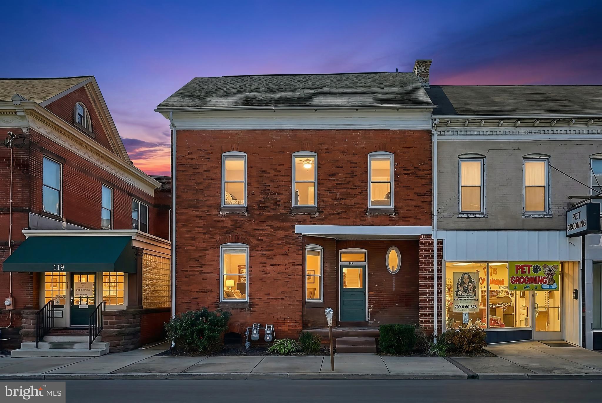 a front view of a house