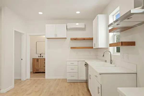 an empty room with a window