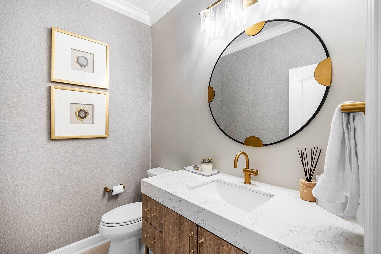 7155 Via Palomar Boca Raton, FL 33433 - Photo 15 of 45 a bathroom with a sink and a mirror