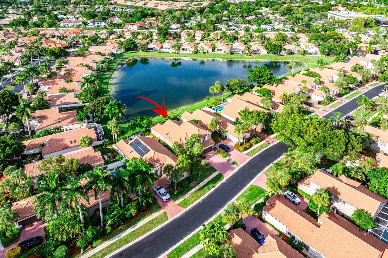 7155 Via Palomar Boca Raton, FL 33433 - Photo 39 of 45 an aerial view of a house with a lake view
