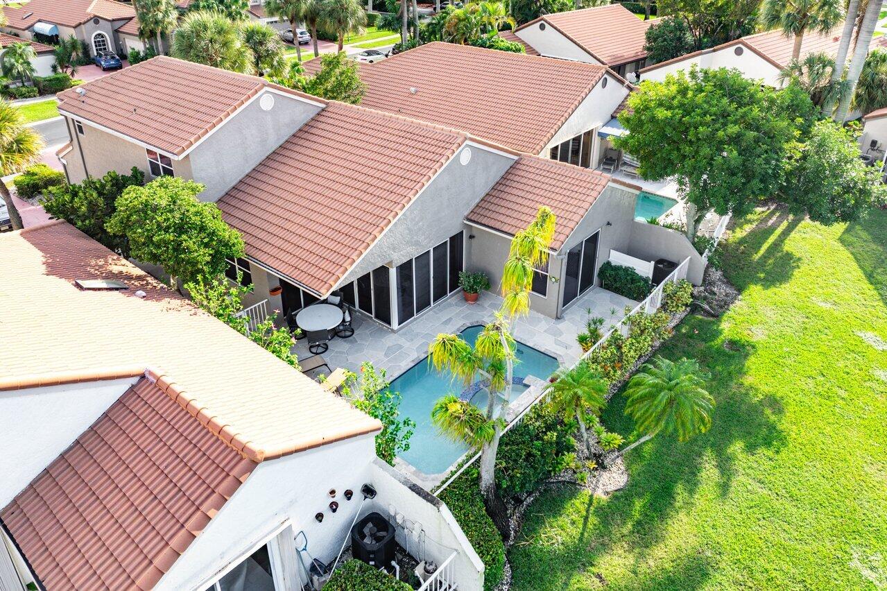 7155 Via Palomar Boca Raton, FL 33433 - Photo 42 of 45 an aerial view of a house with swimming pool and patio
