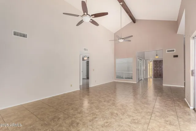 a view of livingroom with chandelier